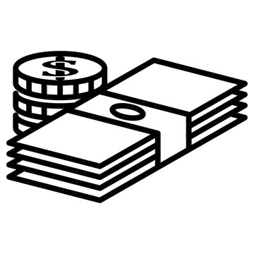 paper money icon, simple vector design