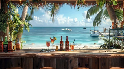 Fototapeten A beach bar with a sea view © senadesign