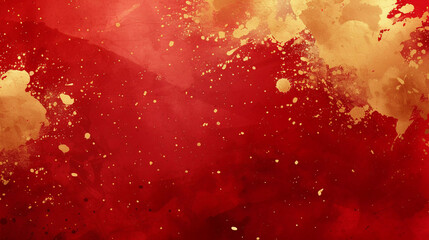 abstract red marble texture with gold splashes. red luxury background with gold dots, splashes, veines - obrazy, fototapety, plakaty