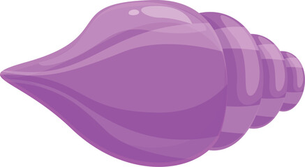 Violet conch icon cartoon vector. Sea colorful shell. Summer ocean food