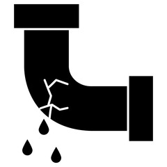 pipe leak icon, simple vector design