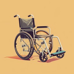 Freedom Wheels: Dynamic Wheelchair Vector Illustration