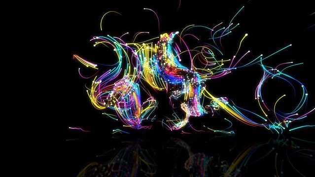 colorful light drawing