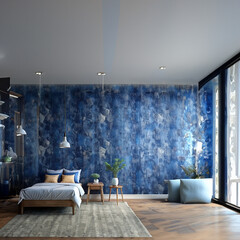 Beautiful abstract grunge decorative navy blue dark wallpaper.