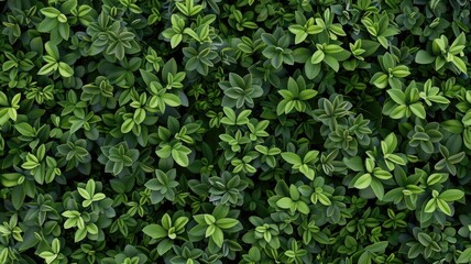a green leaves background, showcasing a top view of a vibrant plant wall with a nature leaf texture, perfect for garden or landscape decoration and wallpaper design. SEAMLESS PATTERN