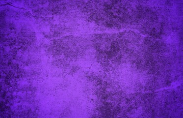A textured purple concrete wall with a prominent vertical crack. 