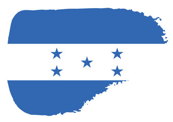 Honduras flag with palette knife paint brush strokes grunge texture design. Grunge brush stroke effect