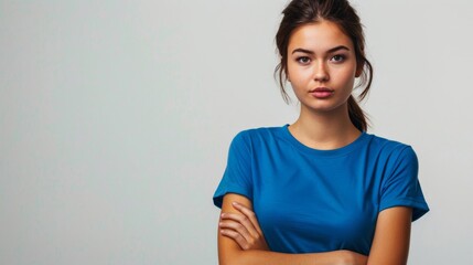 Confident Woman With Crossed Arms - obrazy, fototapety, plakaty