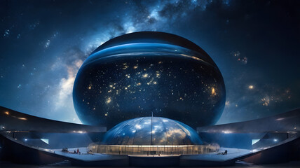 A breathtaking star projection at the planetarium - obrazy, fototapety, plakaty