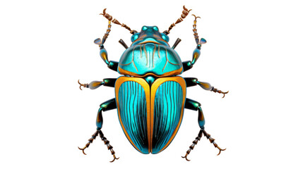 Isolated Scarab Beetle on transparent background