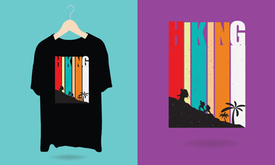 Simple and best mountain hiking t shirt design