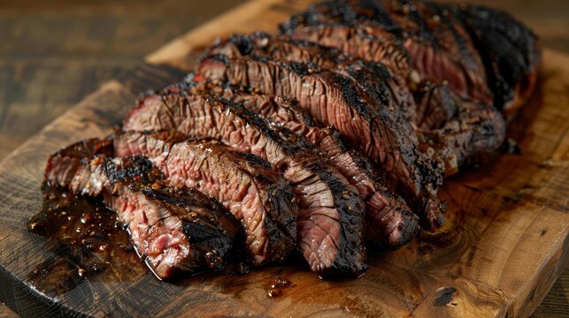  Juicy and tender grilled Tri-Tip steak, a delicious cut of beef - Food photography