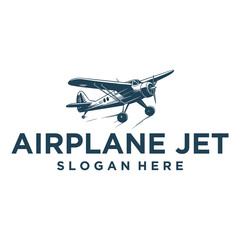 Airplane jet logo vector illustration © Wagiman Studio