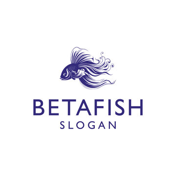 Animal aquatic beta fish logo vector illustration