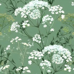 Delicate Lace of Natures Summer Bloomer Queen Annes Lace - obrazy, fototapety, plakaty