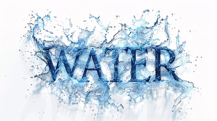 Element of water, written as Text "Water"