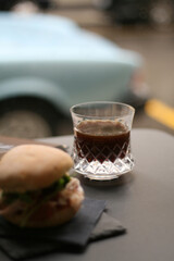 Sandwich and coffee