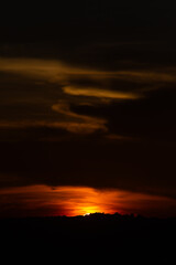 sunset over the mountains