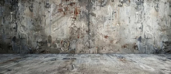 Foto op Plexiglas Utilize a weathered concrete floor as a backdrop. © Vusal