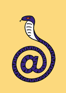 At symbol forming snake