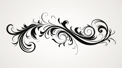 Swirling curvilinear swash and swooping calligraphic elements for adding style to the title and caption designs