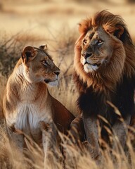 lion and lioness