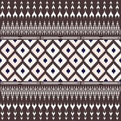 geometric shapes ethnic pattern Background design, carpet, wallpaper, clothing, wrap, batik, cloth, sash, embroidery illustration vector.