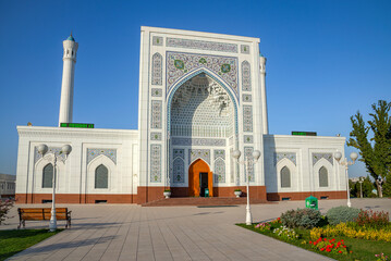 White Mosque (Minor) in the morning sun. Tashkent, Uzbekistan