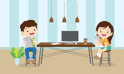 kids on online learning education courses