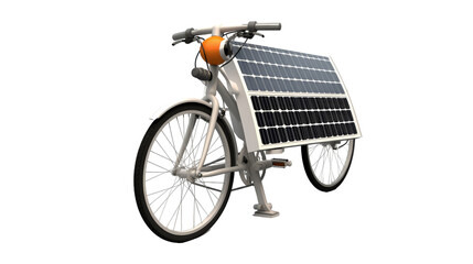Stylish Solar-Powered Bike Lock Design on transparent background.