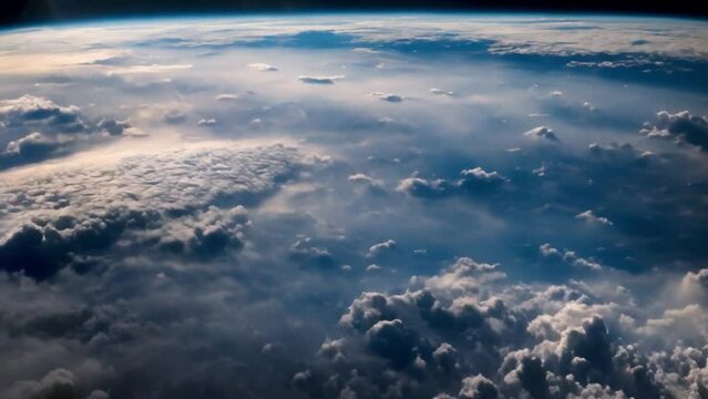 thick clouds in the earth atmosphere