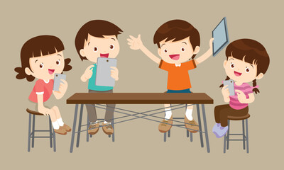 kids on online learning education courses