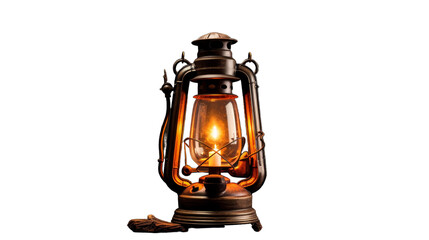 Hand-Cranked Lantern on transparent background.