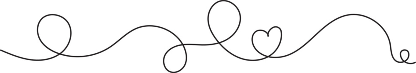 Squiggle line design element.  Curved line design