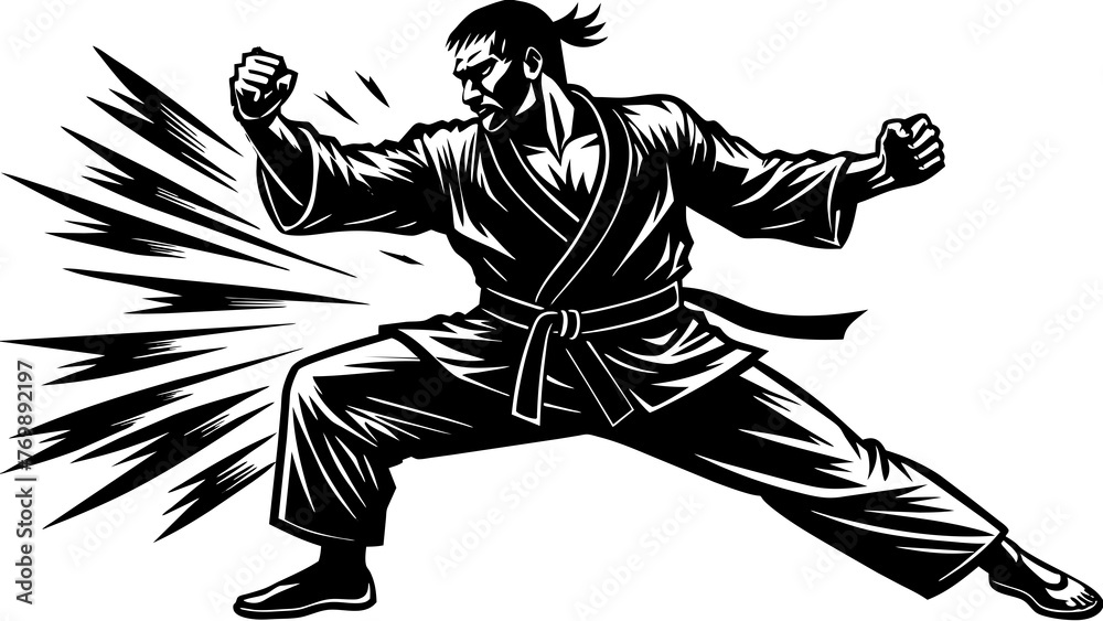 Sticker aikido athlete and svg file