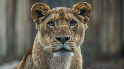 Obraz premium portrait of a lioness in the wild