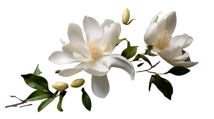Magnolia Closeup on transparent background