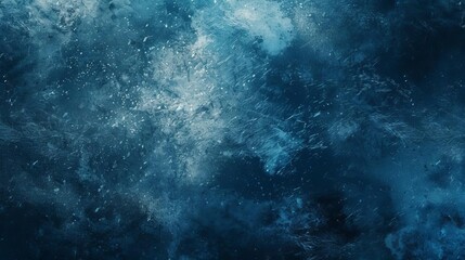 Abstract dark blue and white spray paint texture background, grungy retro vibe with grainy noise and glow effect