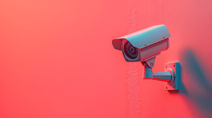 Security CCTV camera in office building, mobile connect with security camera, Security Camera, CCTV on location, airport, Security camera on wall 3D render, Generative Ai