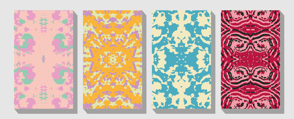 Floral engraving frame set.