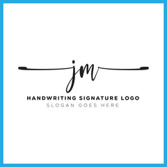 JM initials Handwriting signature logo. J M Hand drawn Calligraphy lettering Vector. JM letter real estate, beauty, photography letter logo design. - obrazy, fototapety, plakaty