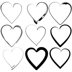 Set of Vector Abstract Ink Strokes