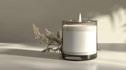 Candle with Blank Label