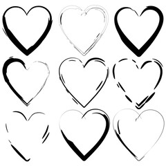 Set of Vector Abstract Ink Strokes