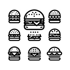 Burger Icon Set