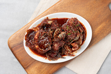 Korean food, red, crab, tempura, marinade, marinade, soy sauce, soup, steamed squid, stir-fried, braised tofu, pork, kimchi, stew, soybean paste, side dish, bean sprouts, anchovies, spinach