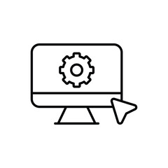 Settings  icon design with white background stock illustration