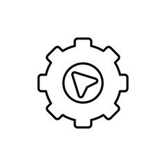 Settings icon design with white background stock illustration