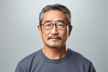 Portrait of a mature asian man with a smile