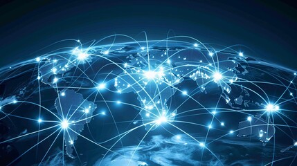 Fototapeta premium Global network evolution The role of innovation and connectivity in crafting the digital world